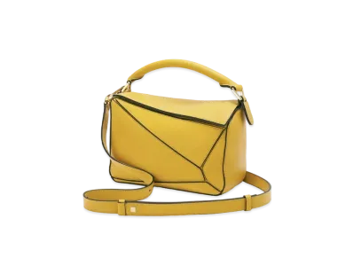 LOEWE Small Puzzle Bag In Classic Calfskin "Mustard"