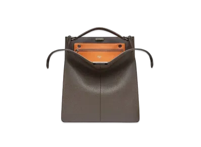 FENDI Peekaboo I See U Tote Bag Leather Bag "Brown"