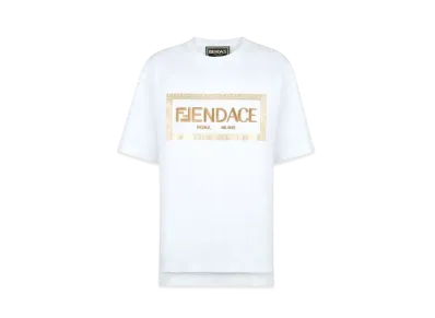 FENDI x Versace Fendace Logo White Cotton T-Shirt "White"