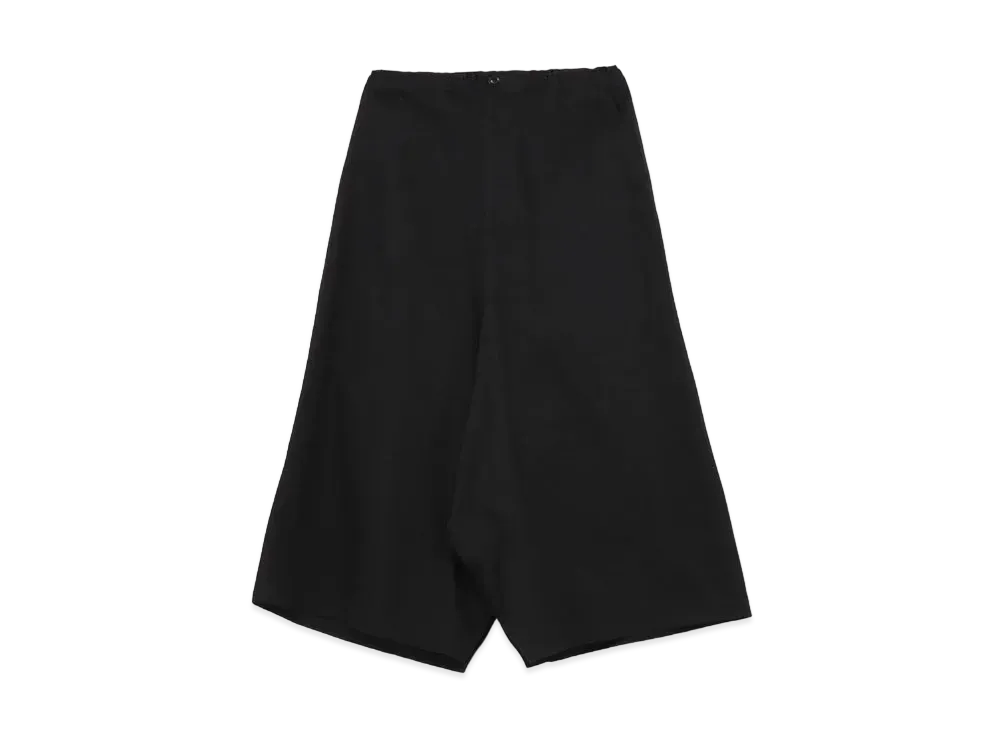 Yohji Yamamoto Y's TWILL CROTCH BUTTON OPEN PANTS "Black"