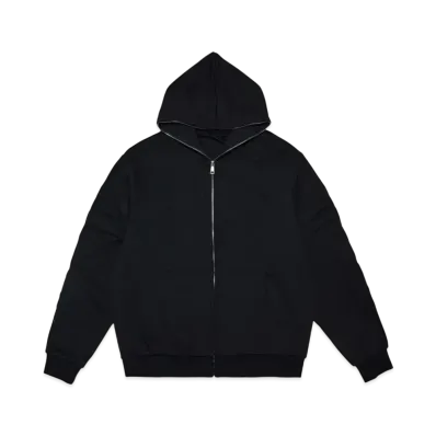 MR. ENJOY DA MONEY Sponge Filling Embroidered Zip Hoodie "Black"