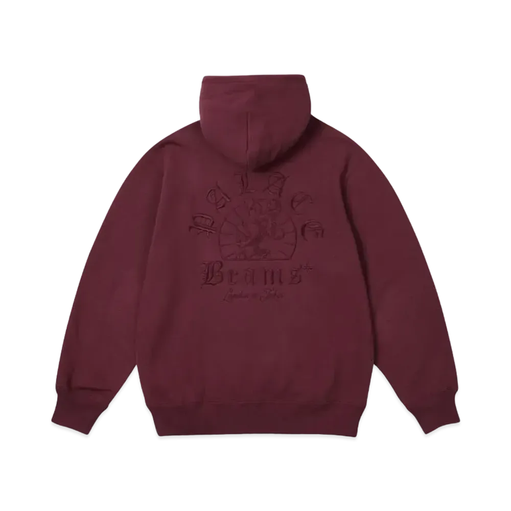 PALACE x BEAMS Plus Graphic Hood "Burgundy"