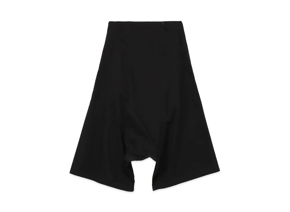 Yohji Yamamoto Y's TWILL WAIST LACE SAROUEL PANTS "Black"