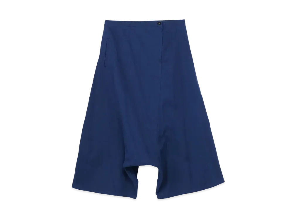 Yohji Yamamoto Y's TWILL WAIST LACE SAROUEL PANTS "Navy"