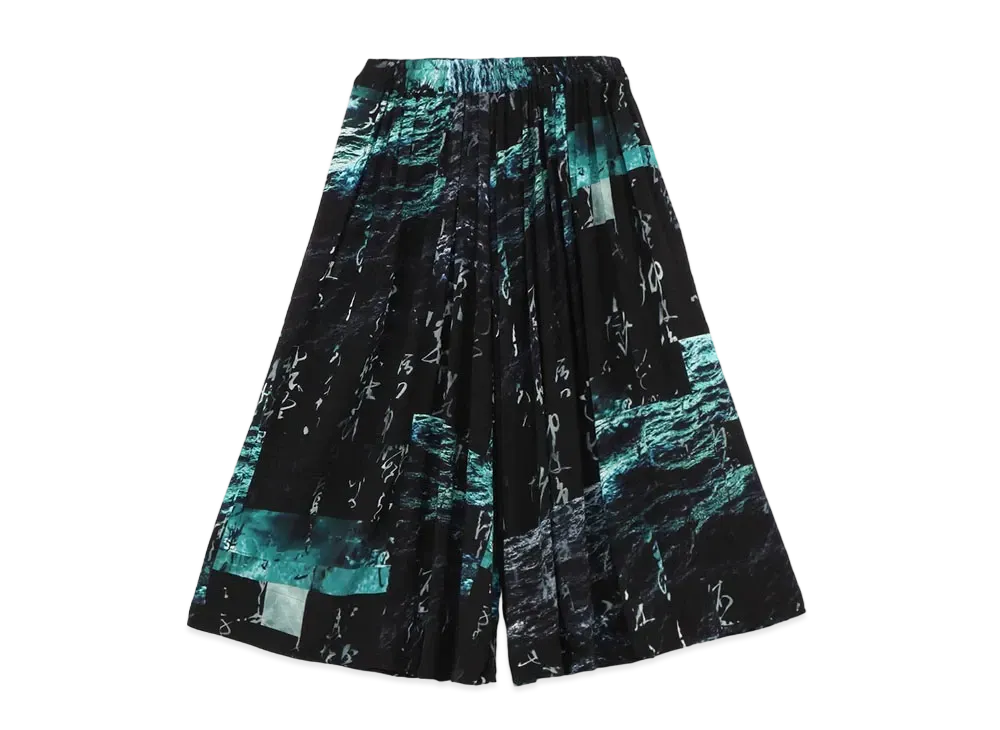 Yohji Yamamoto Y's RAYON R61 CALLIGRAPHY PANTS "Black"