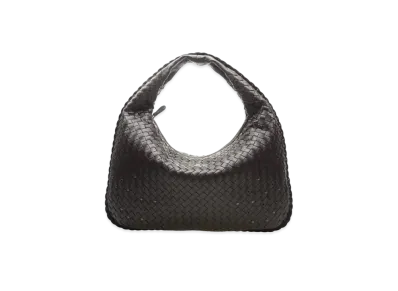 Bottega Veneta Lambskin Hand Bag "Dark Brown"