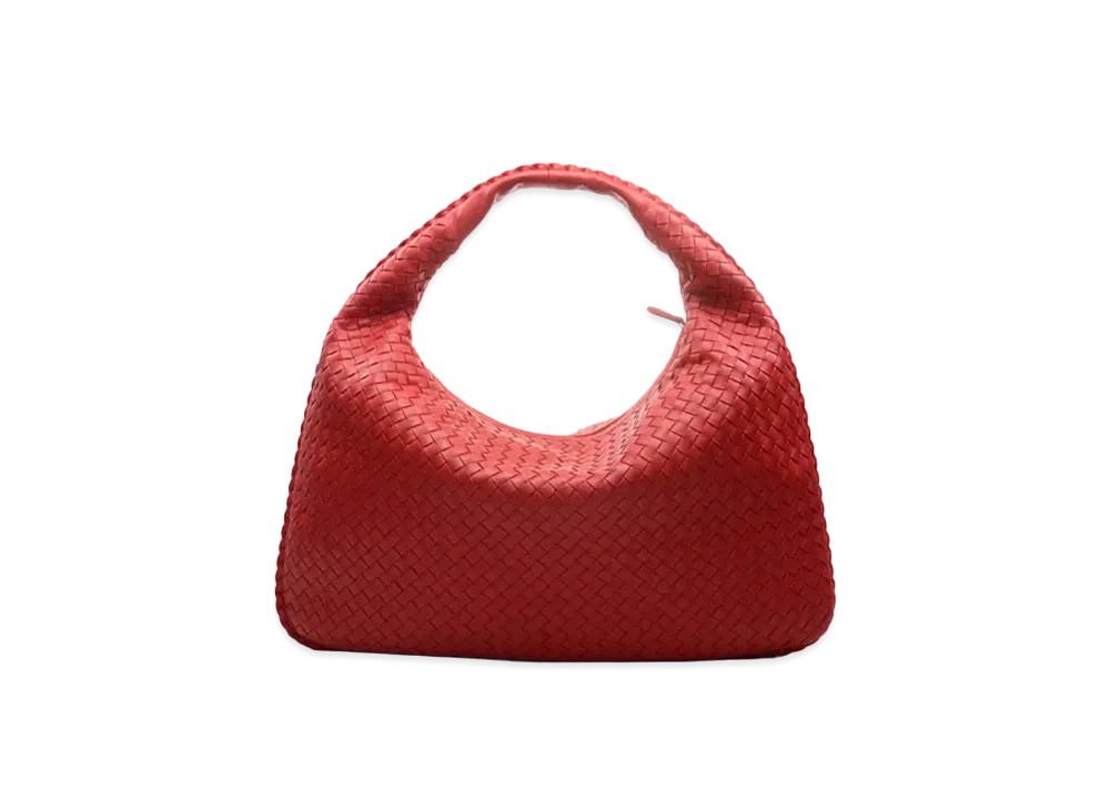 Bottega Veneta Lambskin Hand Bag "Red"