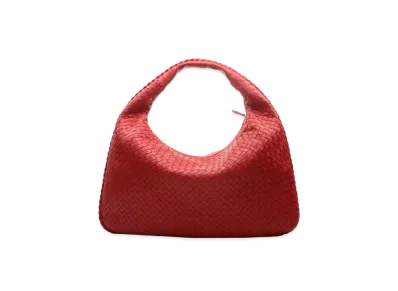 Bottega Veneta Lambskin Hand Bag "Red"