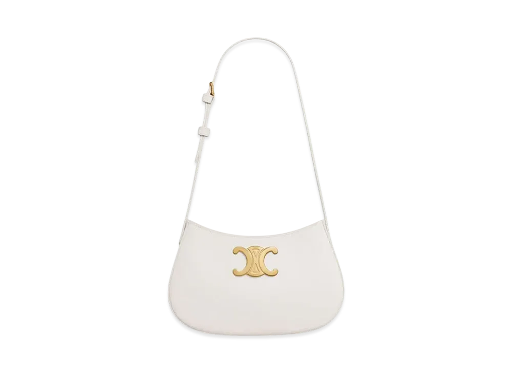 CELINE Medium Tilly Bag in Shiny Calfskin "Rice"