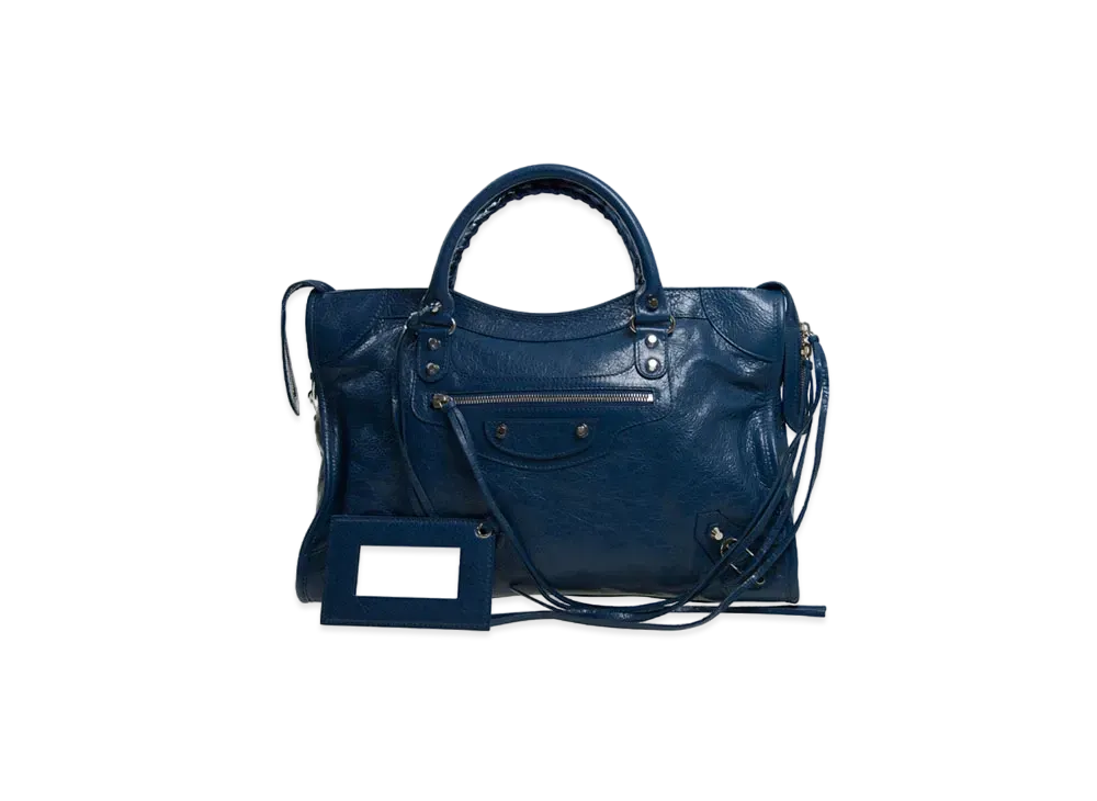 BALENCIAGA Handbag Lambskin "Blue"