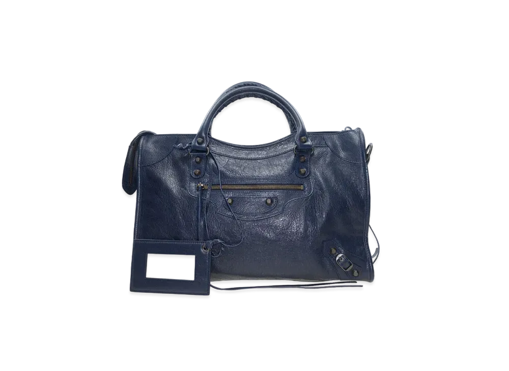 BALENCIAGA Handbag Lambskin "Dark Blue"