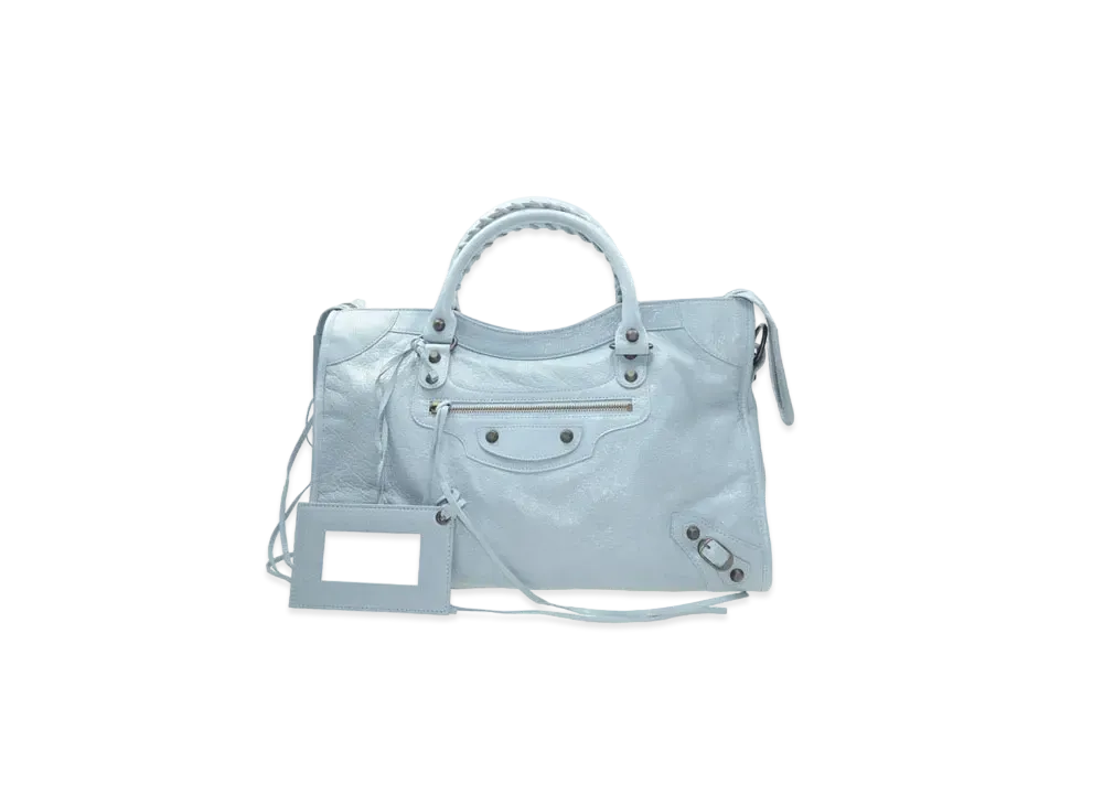 BALENCIAGA Handbag Lambskin "Light Blue"