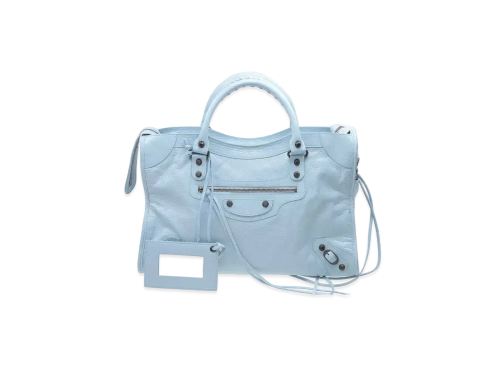 BALENCIAGA Handbag Lambskin "Powder Blue"