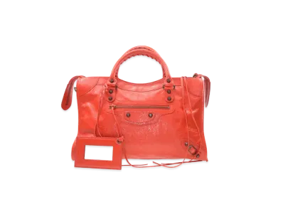 BALENCIAGA Handbag Lambskin "Orange"