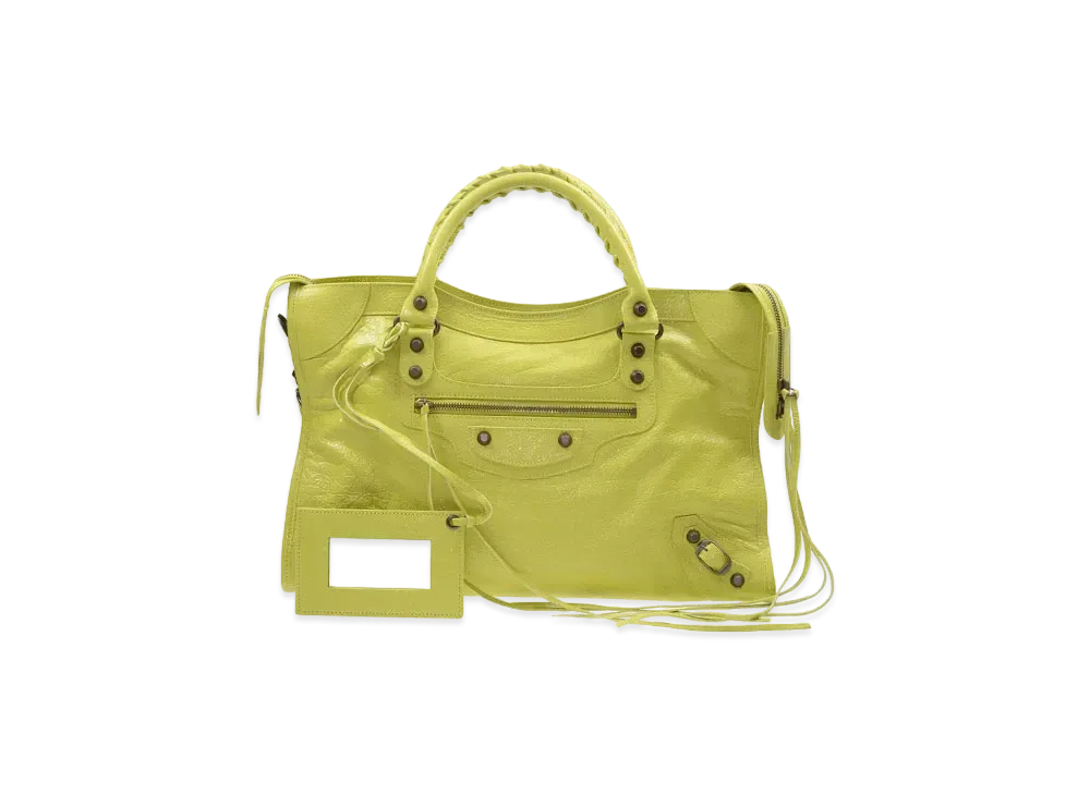 BALENCIAGA Lambskin Handbag "Green"