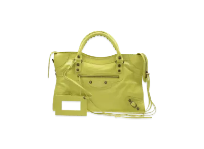 BALENCIAGA Lambskin Handbag "Green"