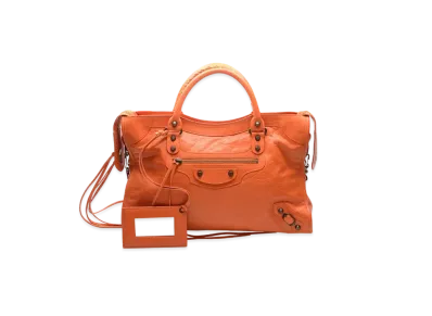 BALENCIAGA Handbag Lambskin "Orange"