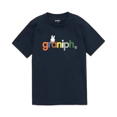 graniph x Miffy Logo Kids T-Shirts "Navy"