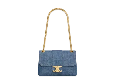 CELINE Medium Celine Victoire Bag in Denim "Blue Denim"