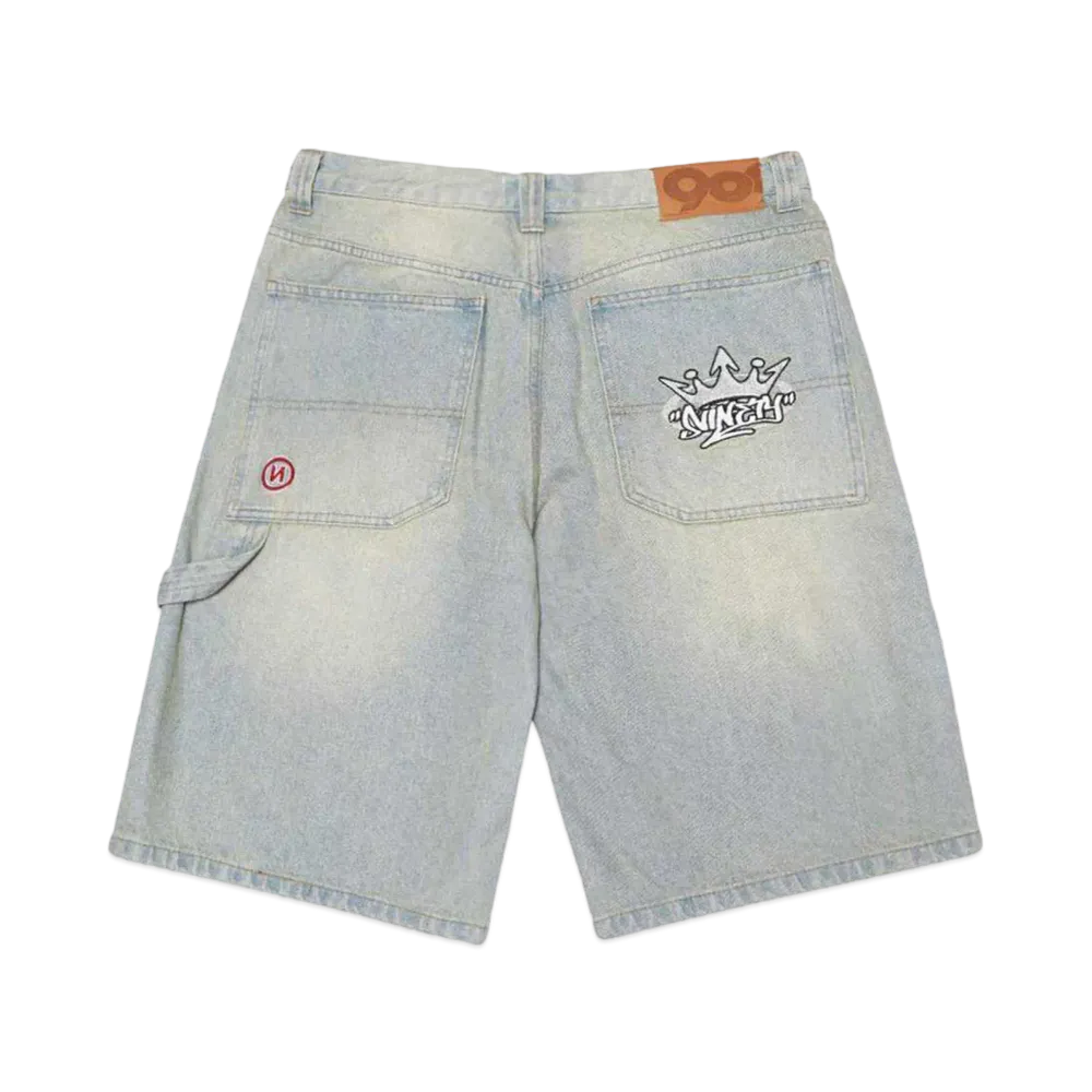 9090 King Logo Buggy Half Denim "Light Blue"