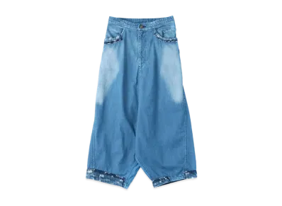 Yohji Yamamoto Y's 8OZ UNEVEN YARN DENIM DENIM SAROUEL PANTS "Indigo"