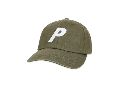 PALACE Bleached Denim P 6-Panel "Army Olive"