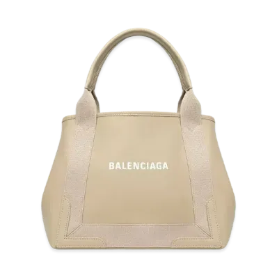 BALENCIAGA Women's Navy Small Cabas "Brown"