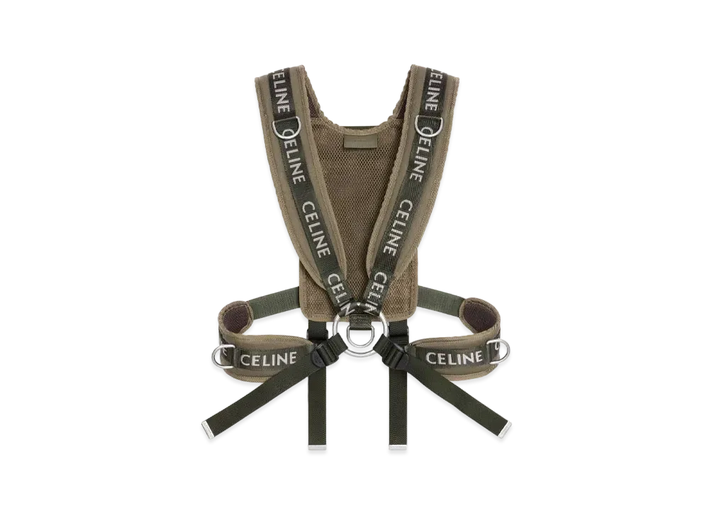 セリーヌ CELINEプリント トレッキング ハーネス / コットンギャバジン "カーキ" 198832DO8.15KH