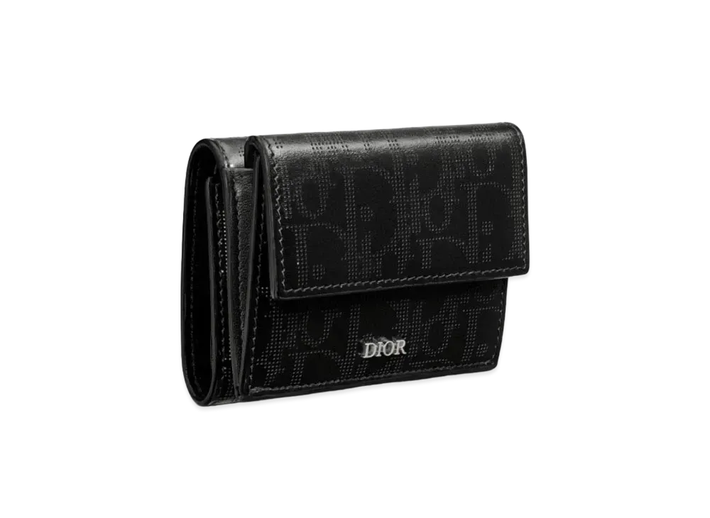 ディオール 3つ折りウォレット ディオール オブリーク ギャラクシー レザー "ブラック" 2ESBC110VPD_H03E