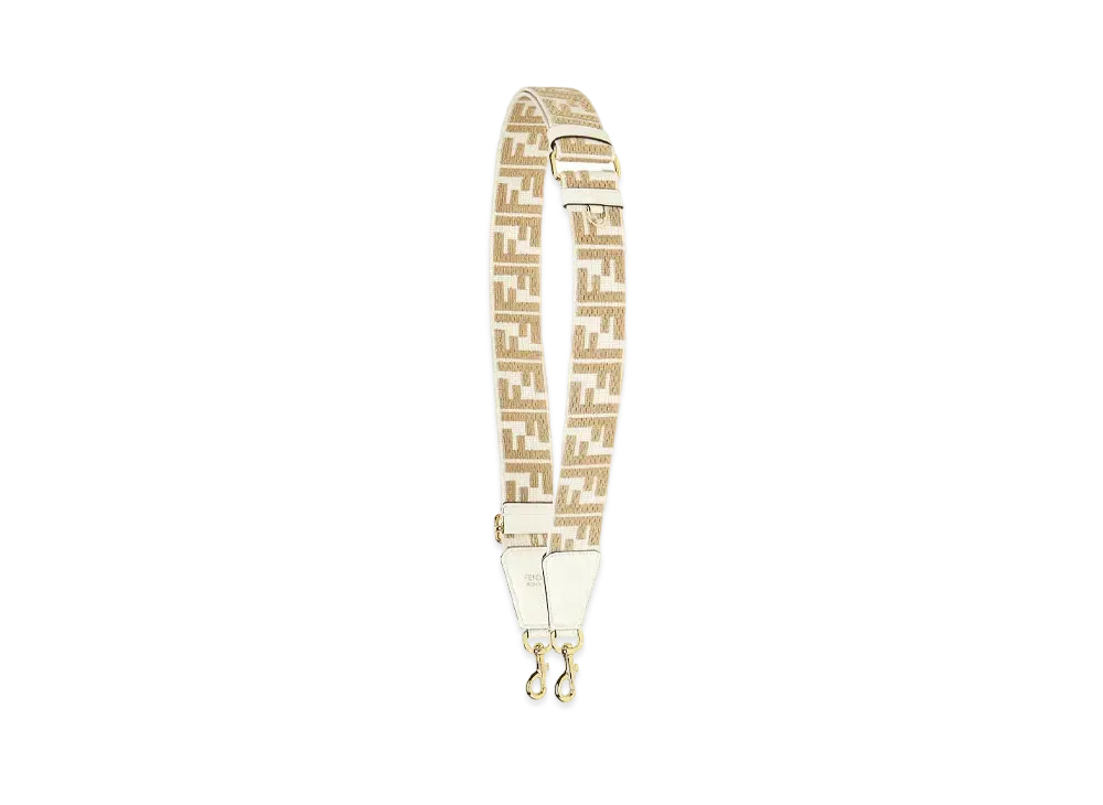 FENDI Strap You Ribbon Shoulder Strap "Beige"