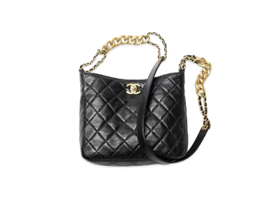 CHANEL Hobo Bag Lambskin "Black"