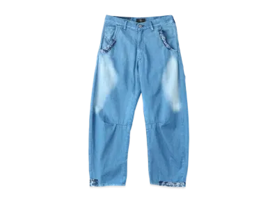 Yohji Yamamoto Y's 8OZ UNEVEN YARN DENIM GUSSET WIDE PANTS "Indigo"