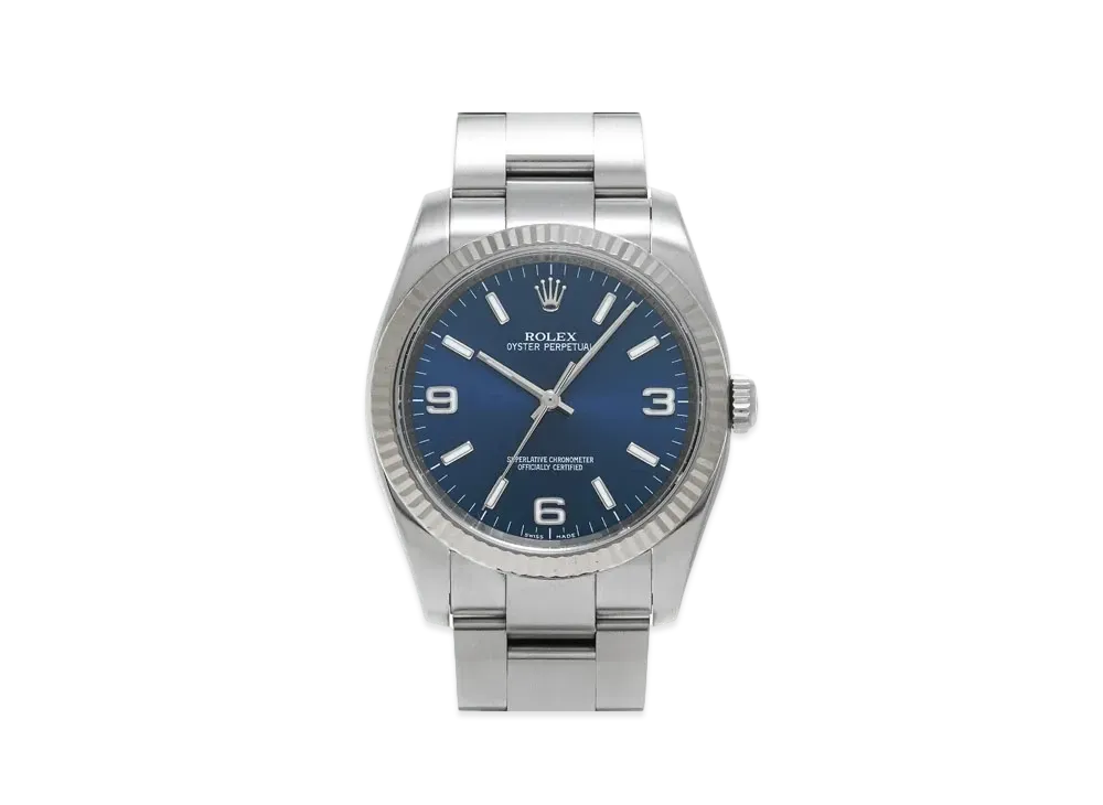 ROLEX Oyster Perpetual "Blue/Stainless Steel/White Gold"