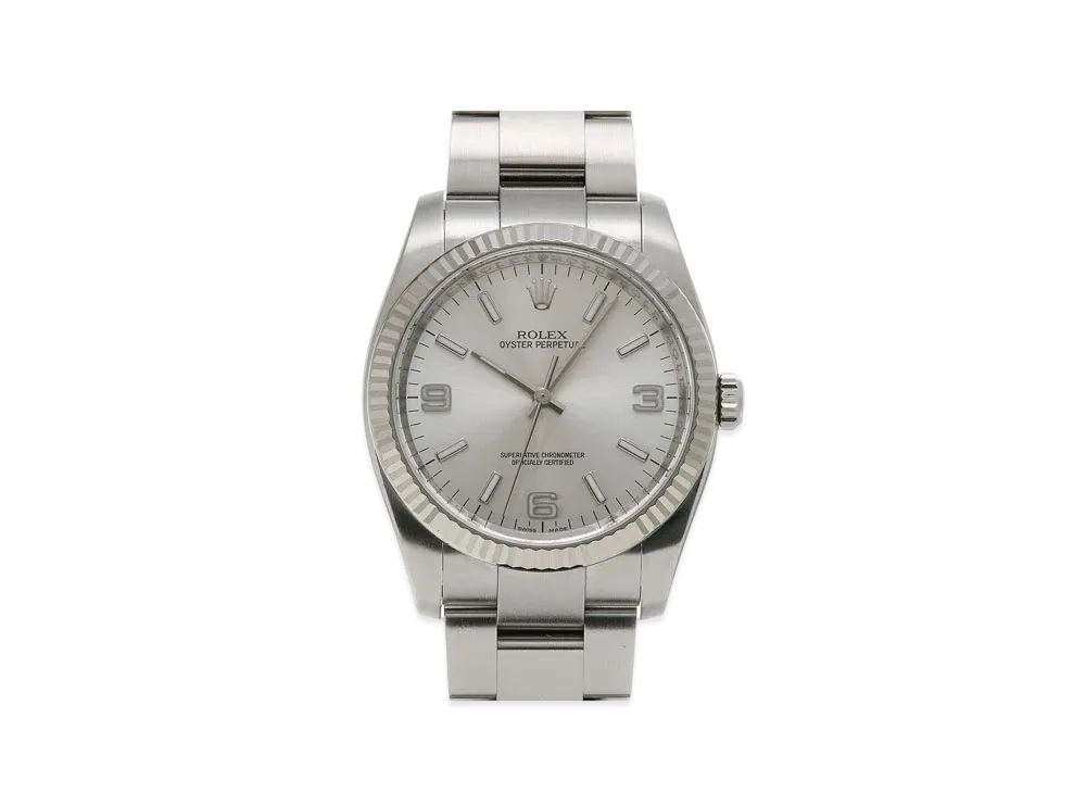 ROLEX Oyster Perpetual "Silver/Stainless Steel/White Gold"