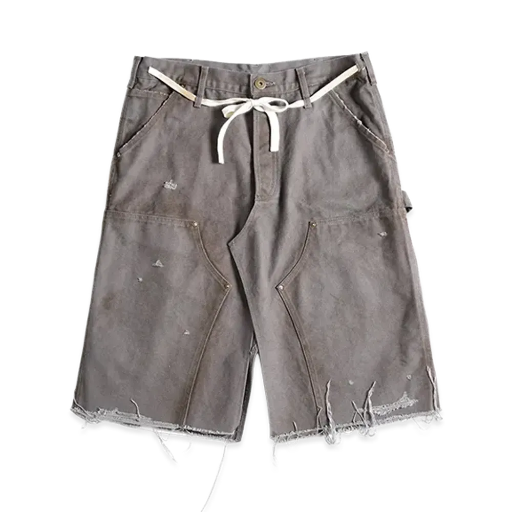 KAMIYA Boro Duck Wrap Skirt "Gray"