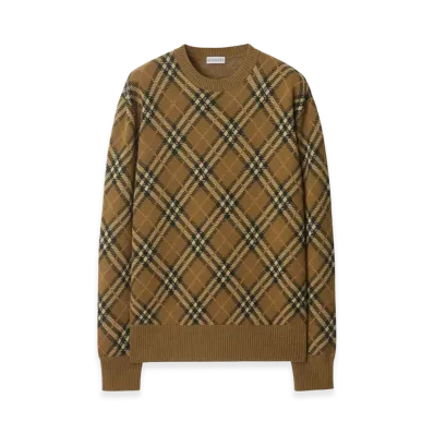 Burberry Women's Embroidered Wool Blend Sweater "Beige"