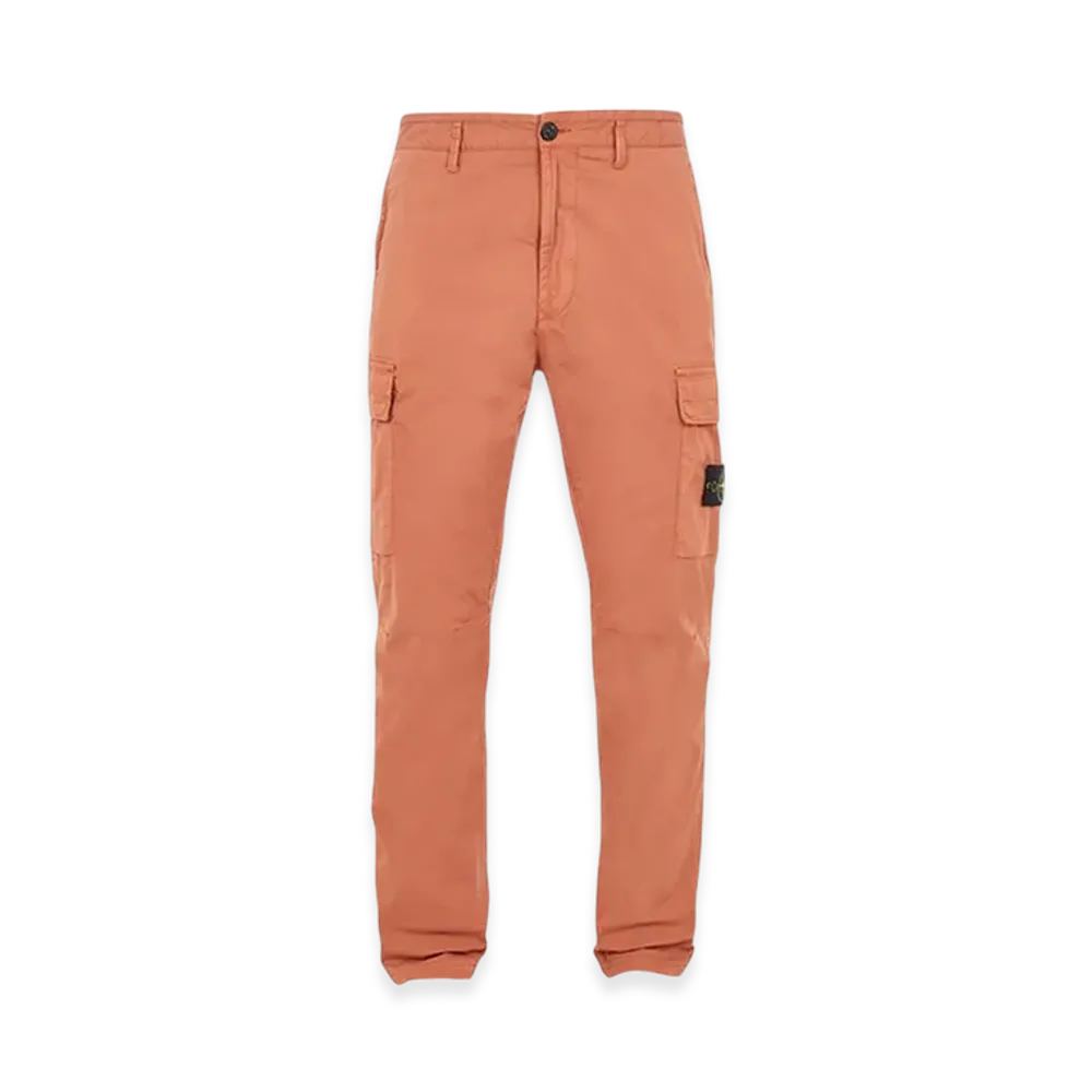 Stone Island 30410 Supima Cotton Twill Stretch-TC Regular Fit Cargo Pants - 24SS "Rust"