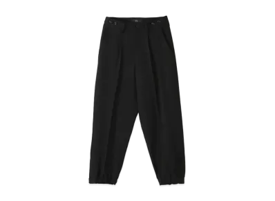 Yohji Yamamoto Y's WOOL GABARDINE HEM ELASTIC PANTS "Black"