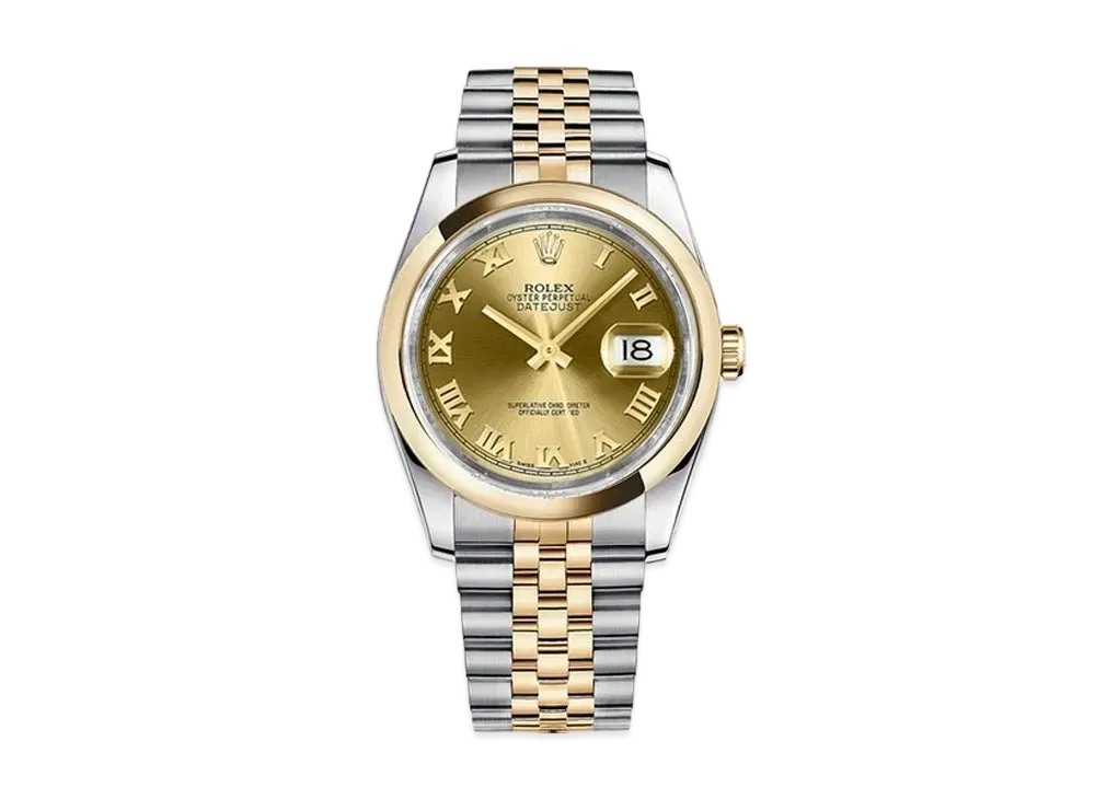 ROLEX Datejust 36 "Champagne Roman/Stainless Steel/Yellow Gold"