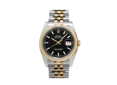 ROLEX Datejust "Black/Stainless Steel/Yellow Gold"