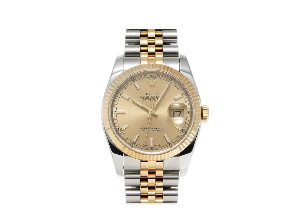 ROLEX Datejust "Champagne/Stainless Steel/Yellow Gold"