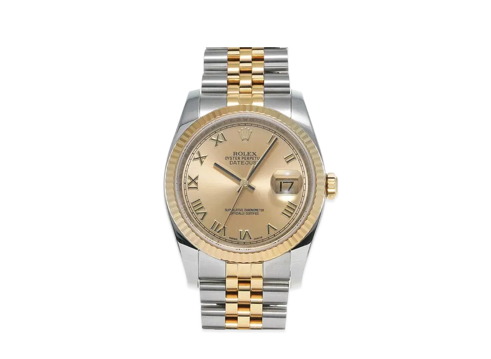 ROLEX Datejust "Champagne Roman/Stainless Steel/Yellow Gold"
