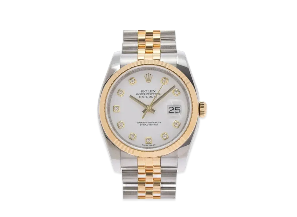 ROLEX Datejust 10P Diamonds "White/Stainless Steel/Yellow Gold"