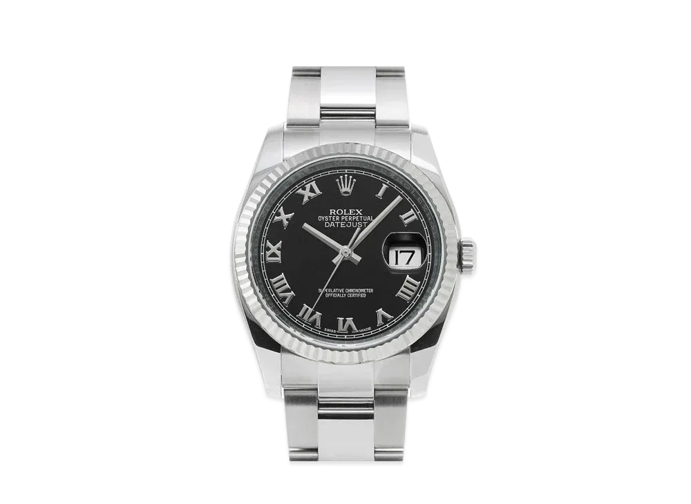 ROLEX Datejust "Black Roman/Stainless Steel/White Gold"