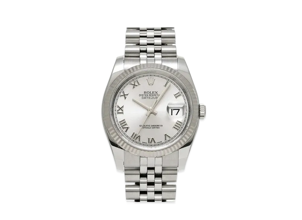 ROLEX Datejust "Silver Roman/Stainless Steel/White Gold"
