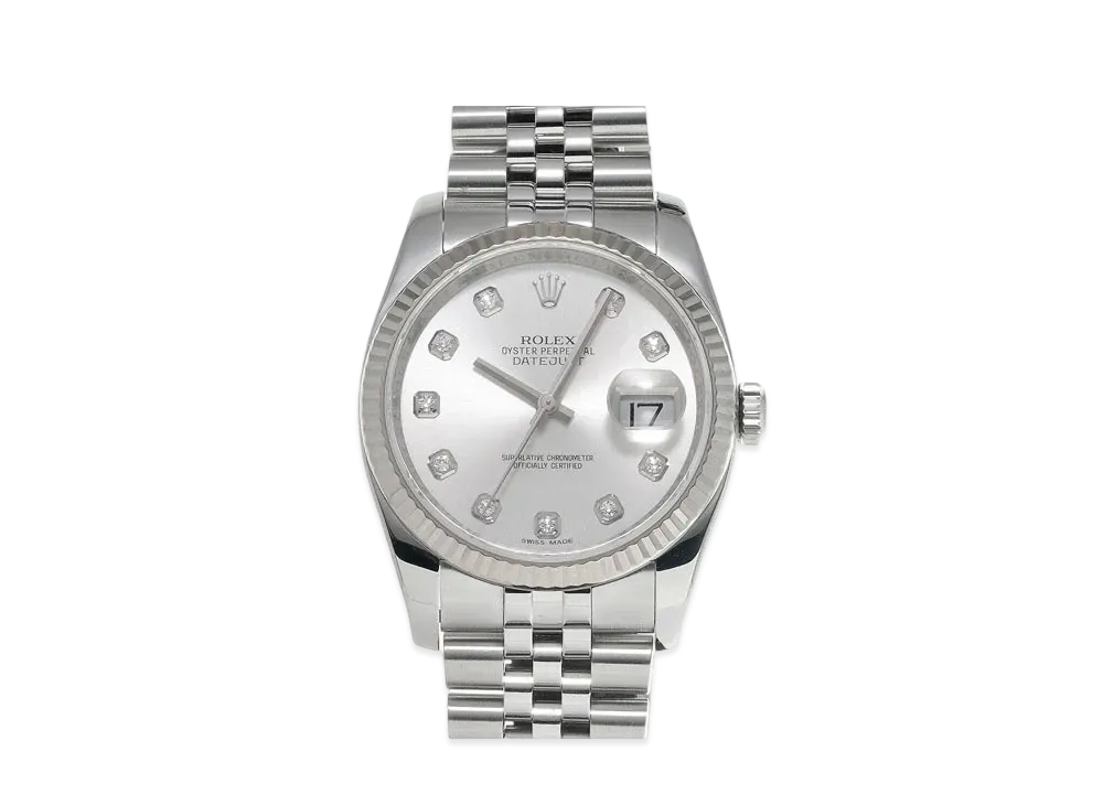 ROLEX Datejust 10P Diamonds "Silver/Stainless Steel/White Gold"