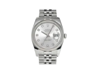ROLEX Datejust 10P Diamonds "Silver/Stainless Steel/White Gold"
