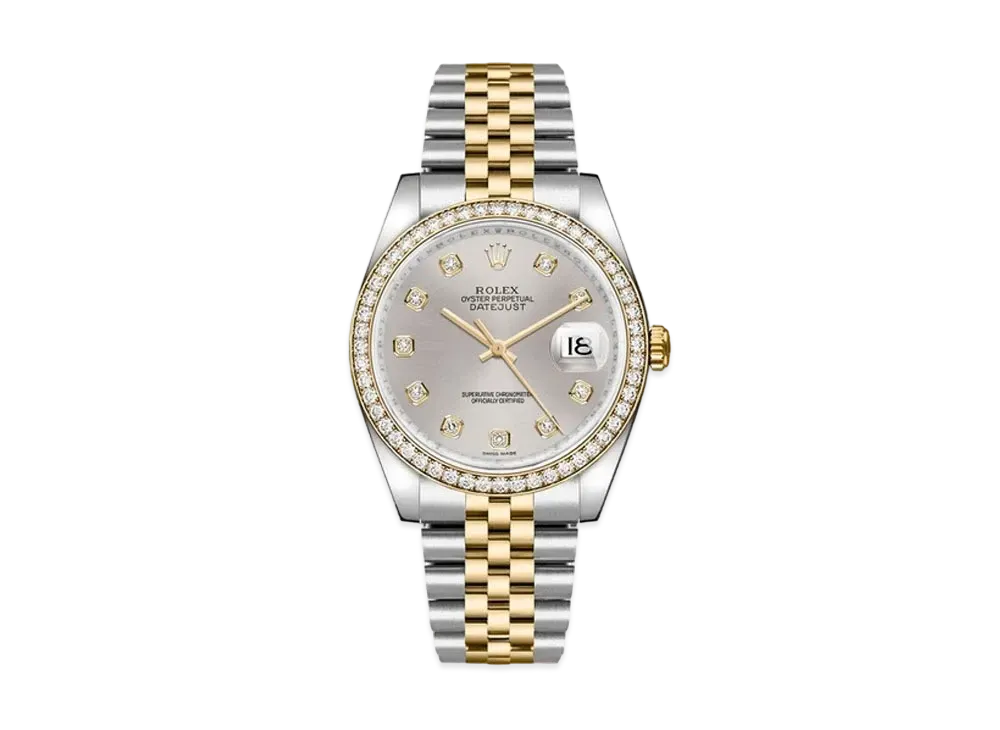 ROLEX Datejust 10P Diamonds "Silver/Stainless Steel/Yellow Gold"