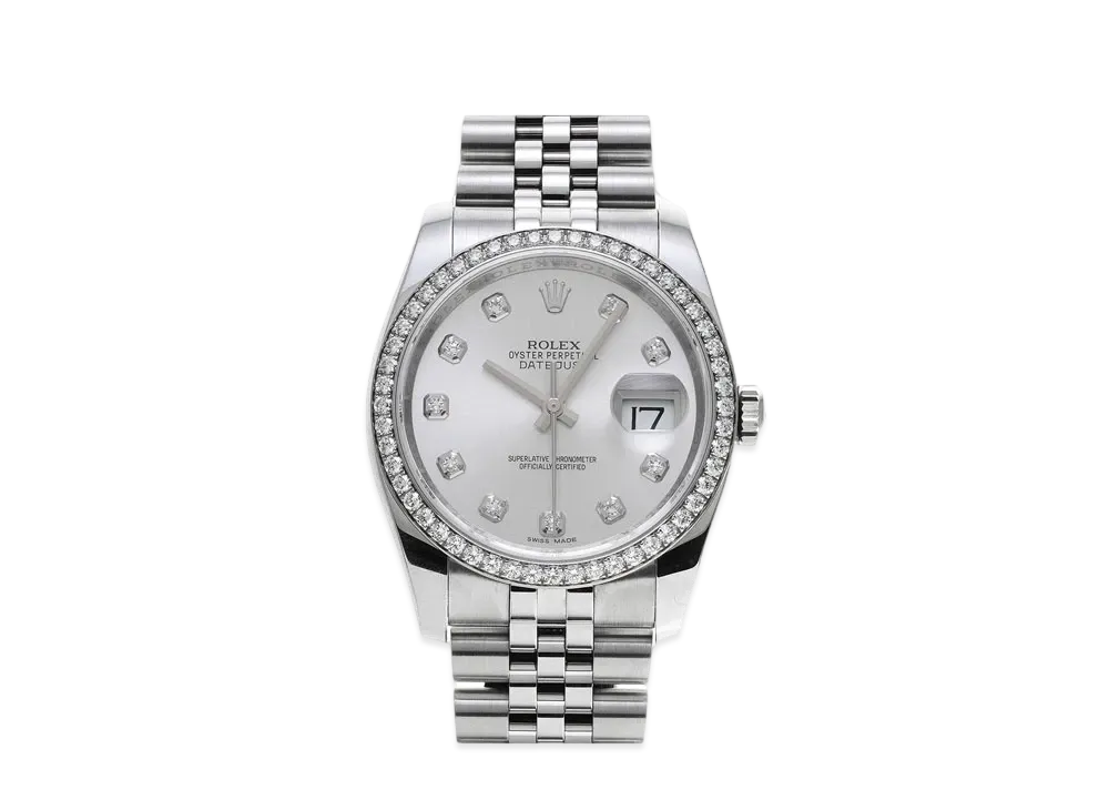 ROLEX Datejust 10P Diamonds "Silver/Stainless Steel/White Gold"