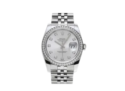 ROLEX Datejust 10P Diamonds "Silver/Stainless Steel/White Gold"